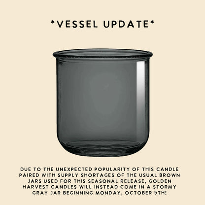 Golden Harvest Classic Candle (Fall Collection) *gray vessel*
