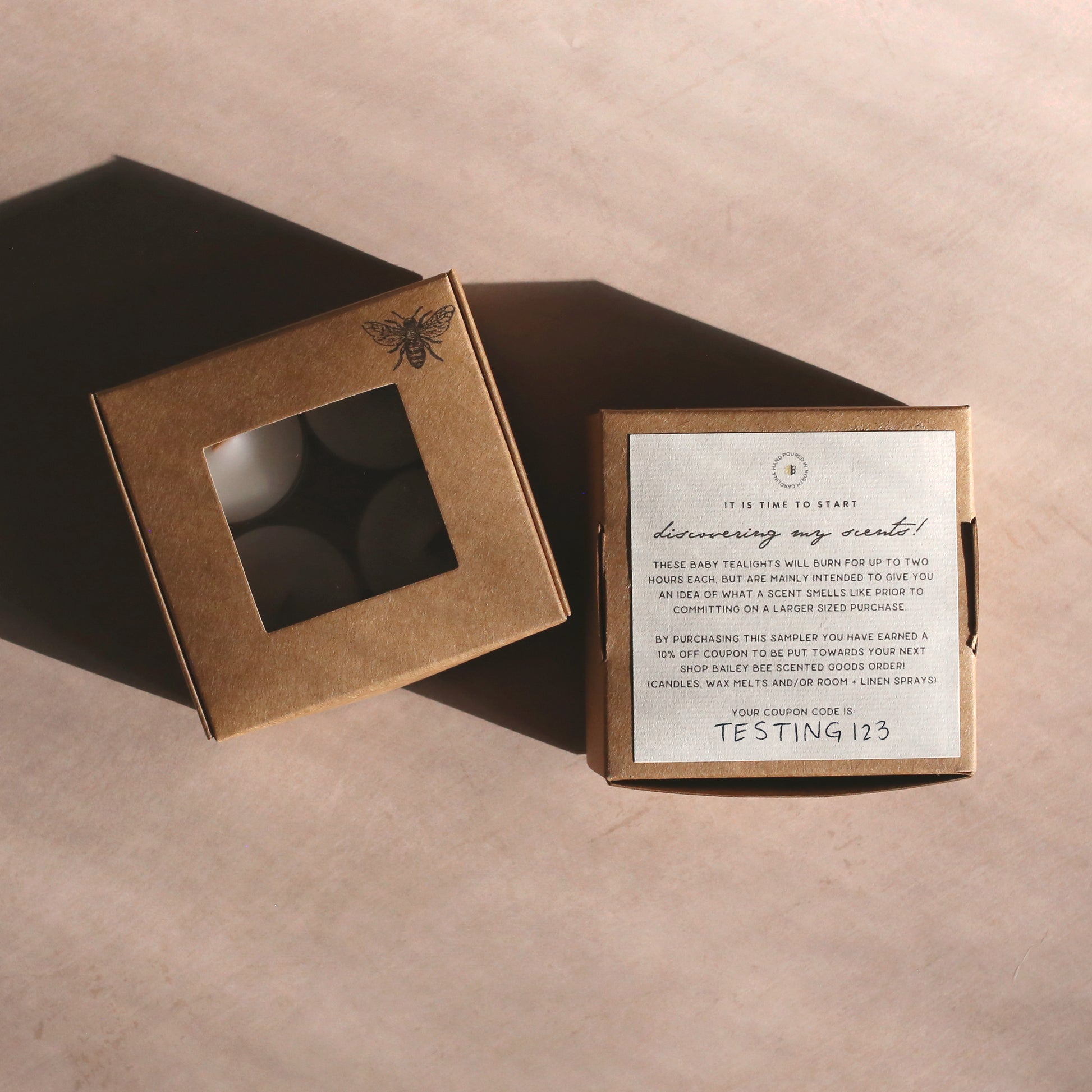 coconut wax tealight sampler quad