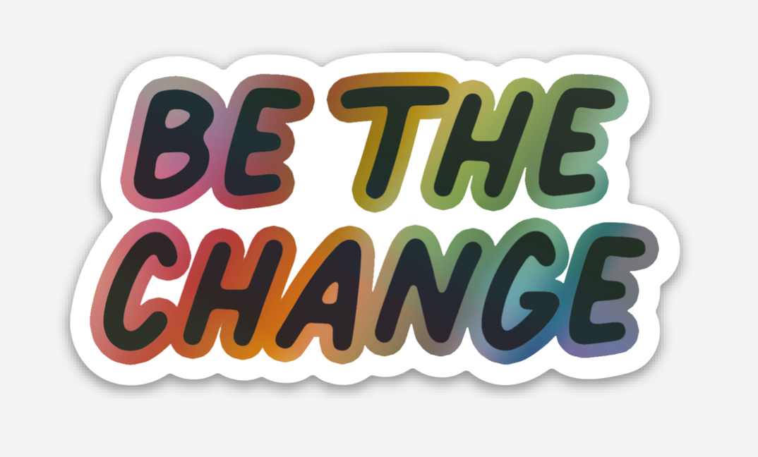 be the change dark holo mockup