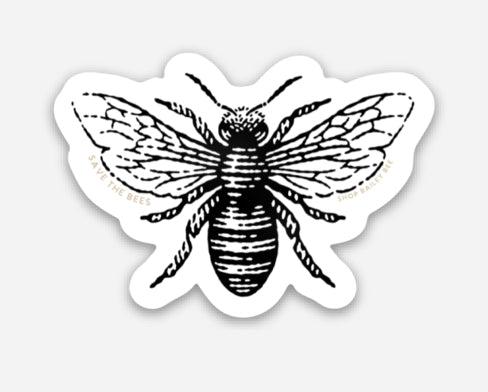 save the bees sticker mockup